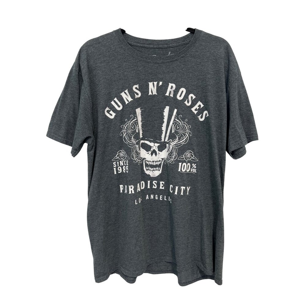 Bravado Guns N’ Roses Graphic Tee Size XL Short Sleeve Paradise City Charcoal